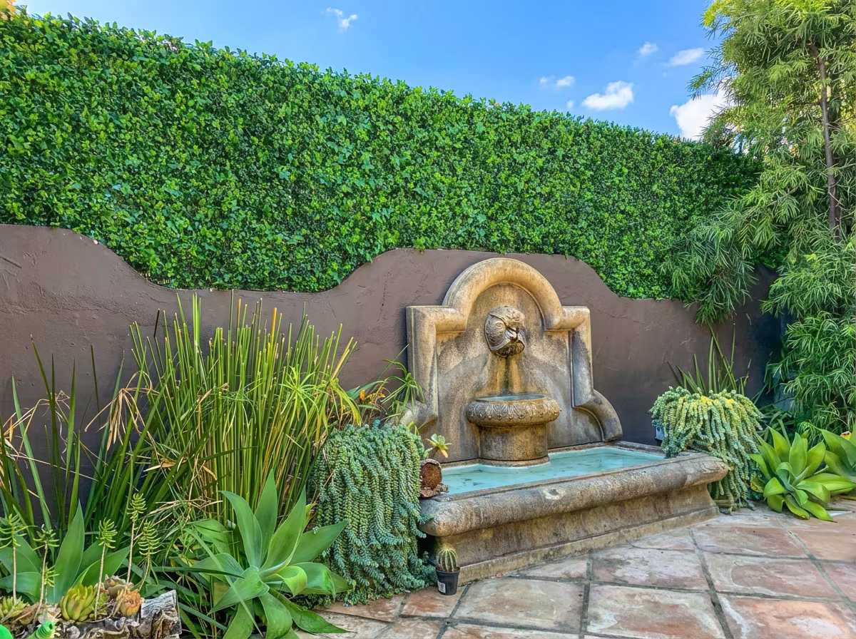 Dragon mat living wall installation detail